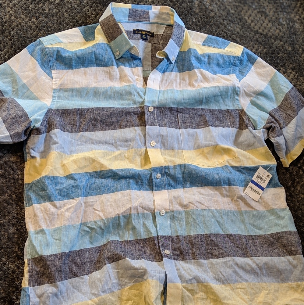 Club Room Cotton Short Sleeve Button Down
